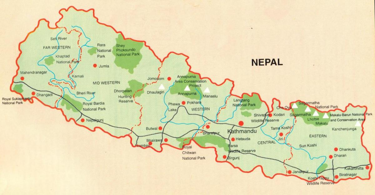 வரைபடம் சுற்றுலா pokhara நேபால்