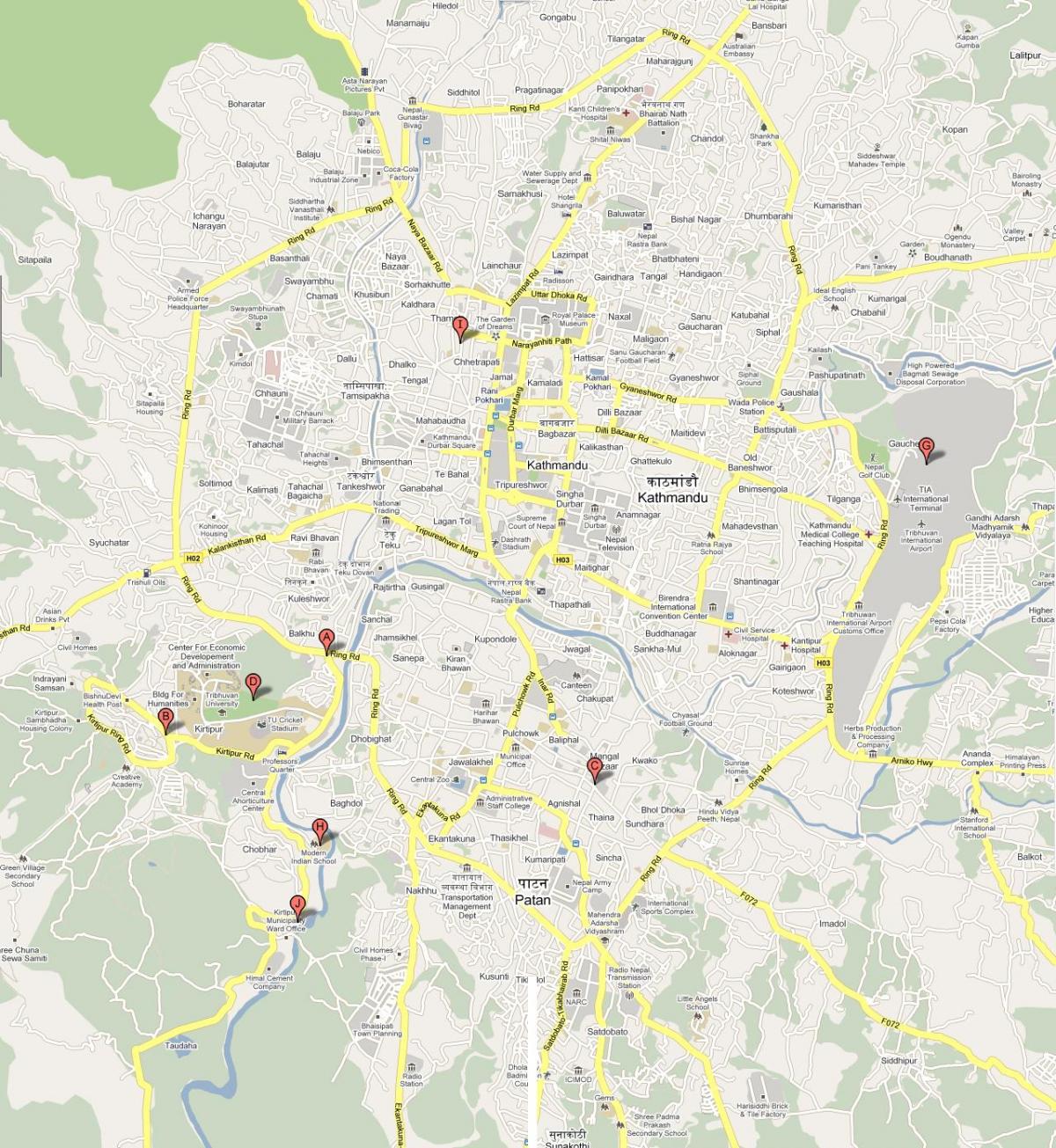வரைபடம், ktm நேபால்