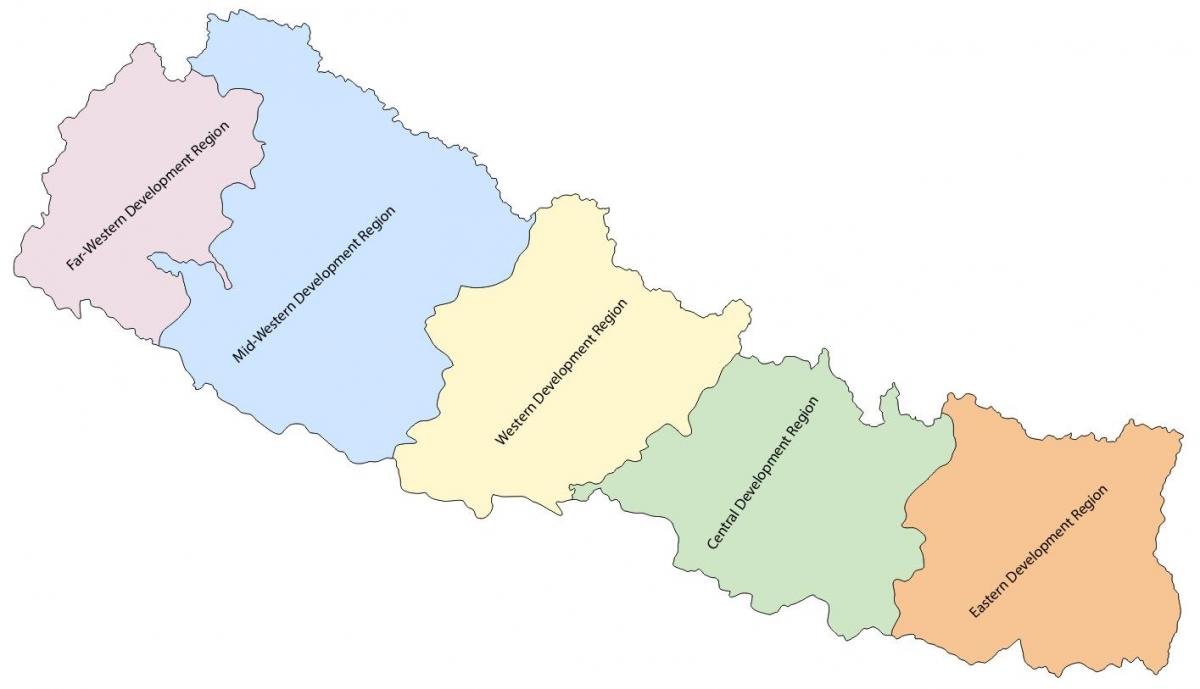 வரைபடம் நேபால் ஐந்து வளர்ச்சி பகுதியில்