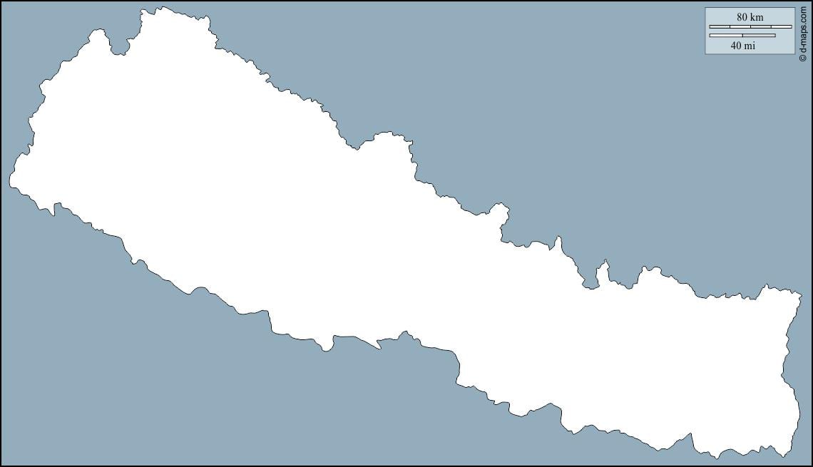 வரைபடத்தை ஒரு வெற்று நேபால்