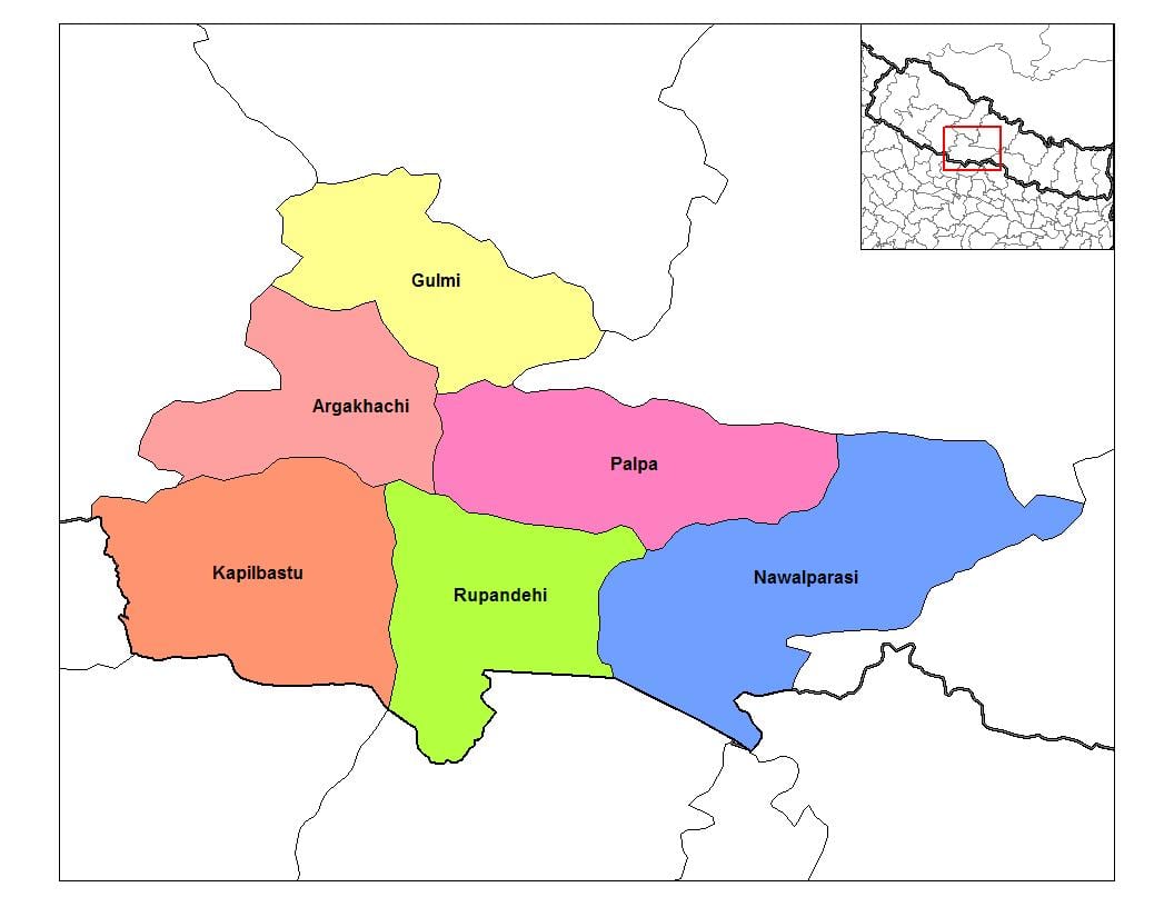 வரைபடம் rupandehi நேபால்