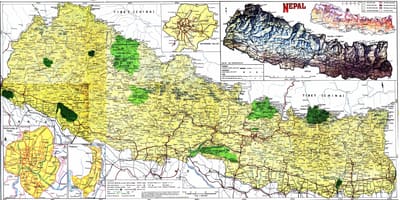 சாலை வரைபடம் கொண்டு நேபால் தூரம்