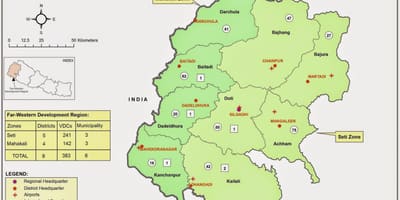 வரைபடம் மேற்கு நேபால்