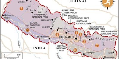 வரைபடம் நேபால் கொண்டு கோயில்கள்
