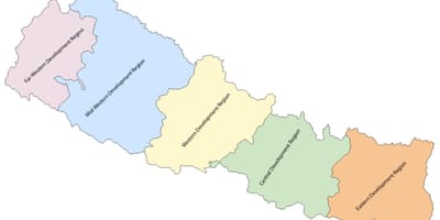 வரைபடம் நேபால் ஐந்து வளர்ச்சி பகுதியில்